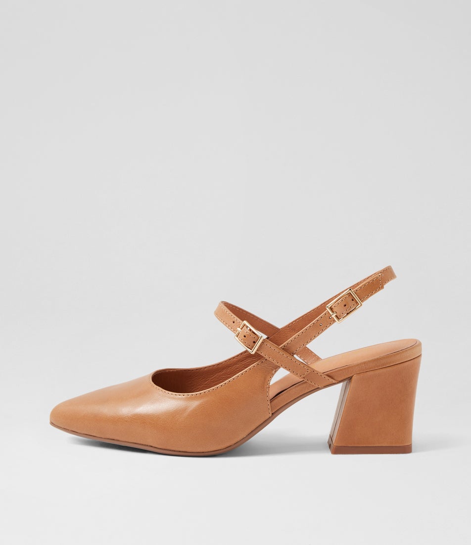 Mitkat Tan Leather Heels