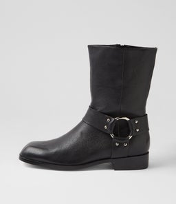 NISKIT MI BLACK BLACK HEEL LEATHER