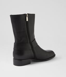 NISKIT MI BLACK BLACK HEEL LEATHER