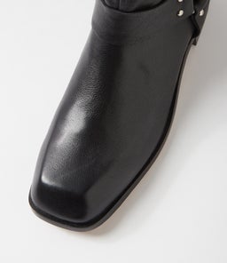 NISKIT MI BLACK BLACK HEEL LEATHER