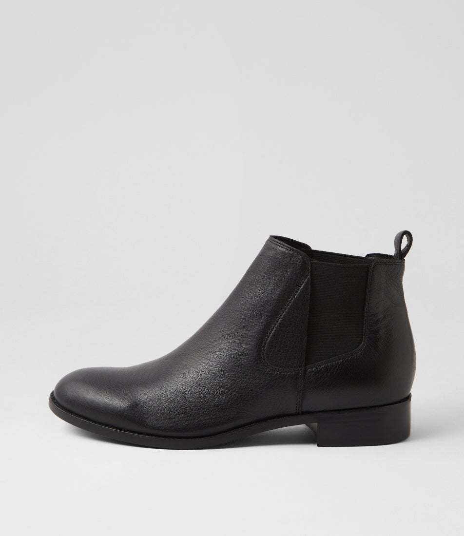Nuroad Black Leather Chelsea Boots