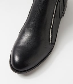 NYCER MI BLACK BLACK HEEL LEATHER