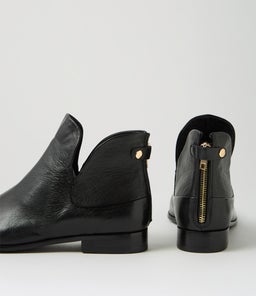 QUEENOF MI BLACK BLACK HEEL LEATHER