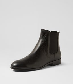 QOLLEGE MI BLACK BLACK HEEL LEATHER