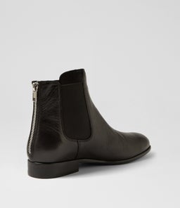 QOLLEGE MI BLACK BLACK HEEL LEATHER