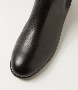 QOLLEGE MI BLACK BLACK HEEL LEATHER