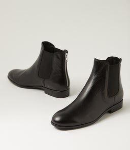 QOLLEGE MI BLACK BLACK HEEL LEATHER