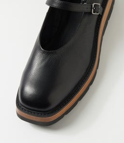 TONKY MI BLACK NAT&BLACK LEATHER SOLE