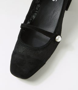 VUEGO MI BLACK BLACK LACE SUEDE
