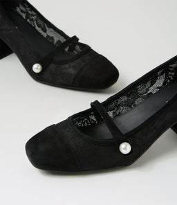 VUEGO MI BLACK BLACK LACE SUEDE