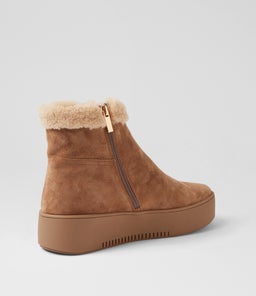 WARMUP MI LT CHOC BEIGE SUEDE FUR