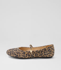 BUMBLE MI CAMEL LEOPARD SUEDE