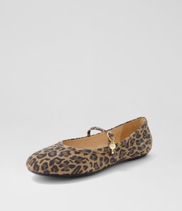 BUMBLE MI CAMEL LEOPARD SUEDE