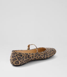 BUMBLE MI CAMEL LEOPARD SUEDE