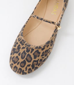 BUMBLE MI CAMEL LEOPARD SUEDE