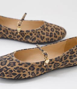 BUMBLE MI CAMEL LEOPARD SUEDE