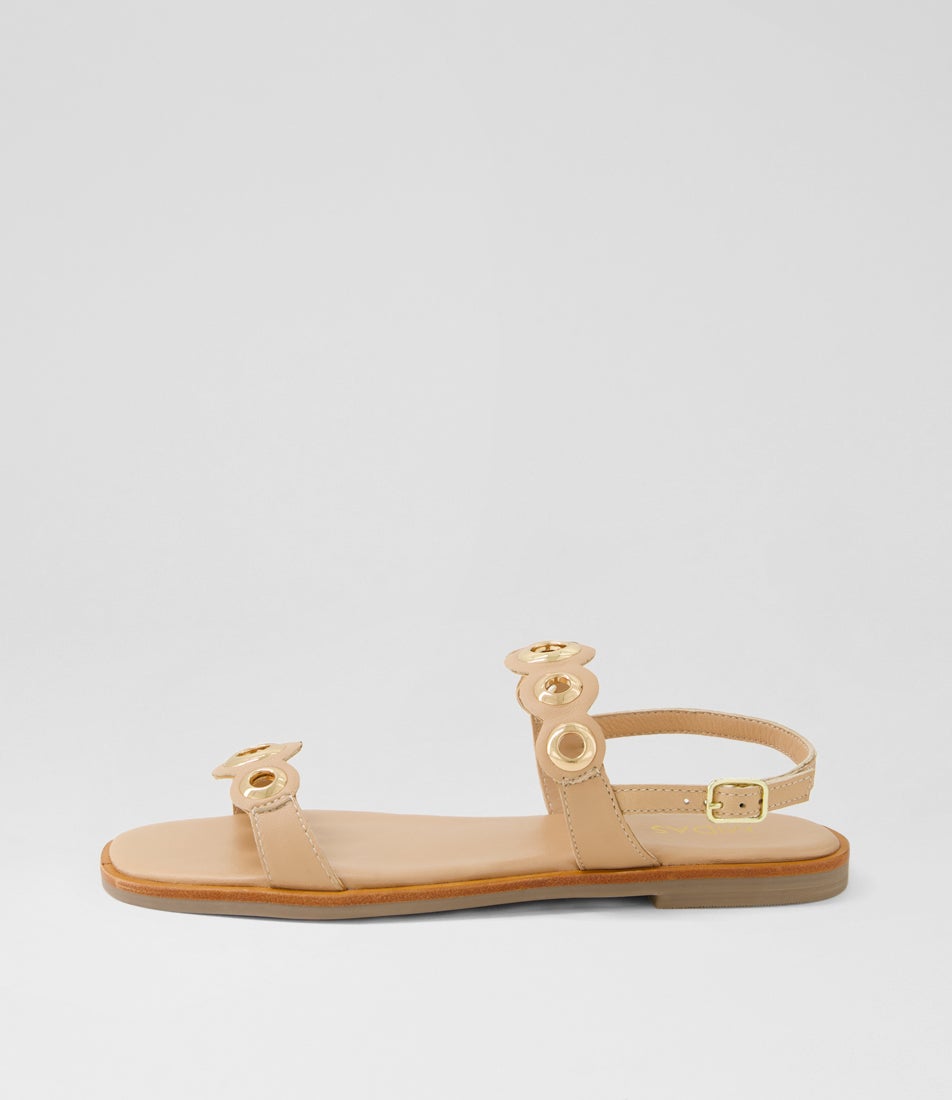 Tisker Nude Leather Sandals Tisker Nude Leather Sandals