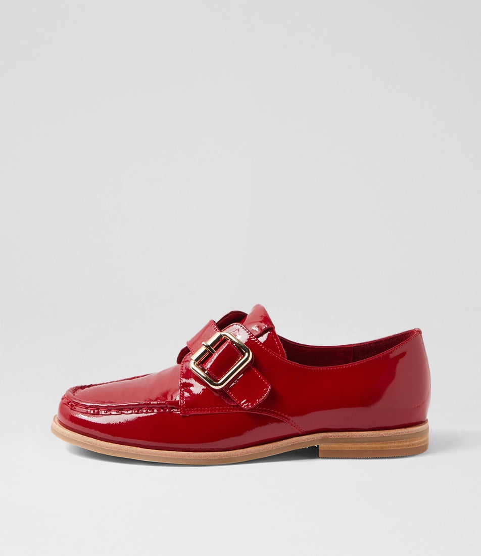 Quackies Dark Red Patent Leather Flat Shoes Quackies Dark Red Patent Leather Flat Shoes