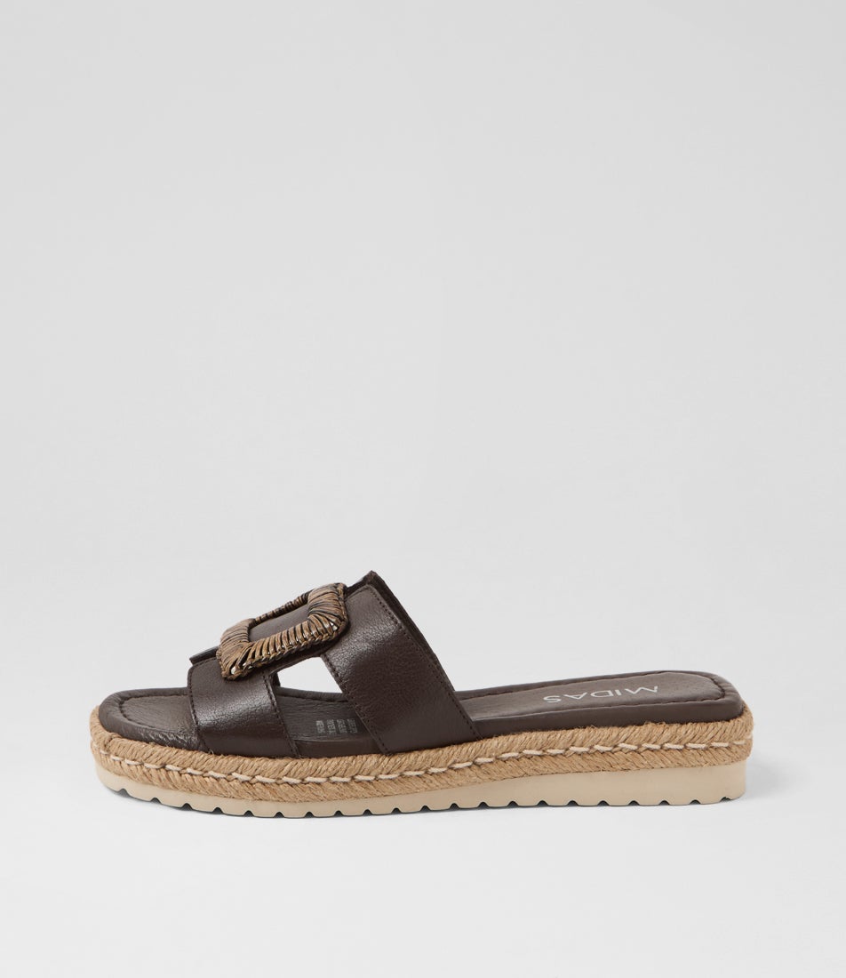 Sati Choc Leather Sandals