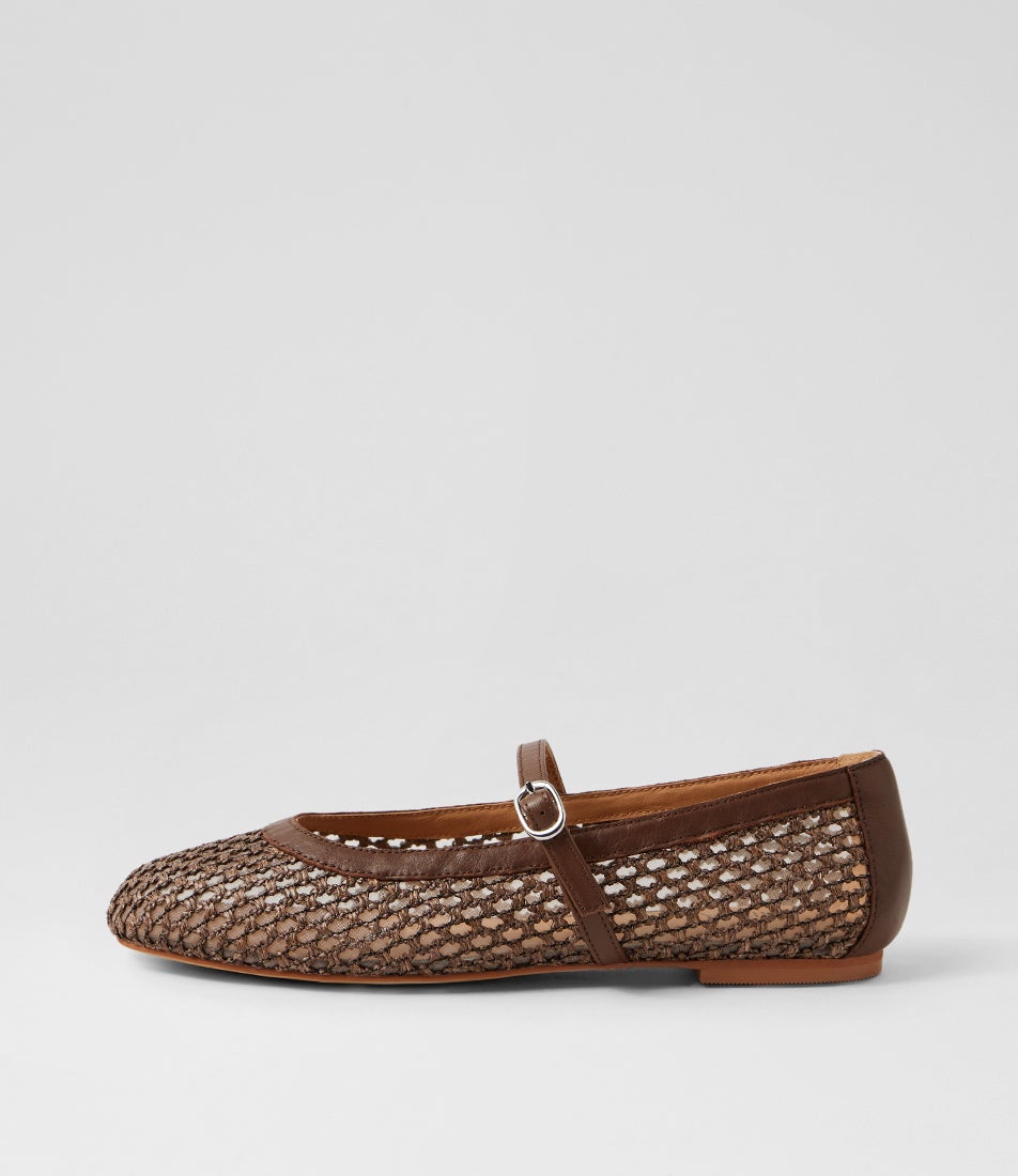 Murph Choc Woven Leather Ballet Flats Murph Choc Woven Leather Ballet Flats