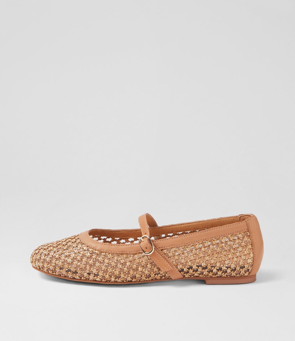 Murph Tan Fabric Ballet Flats