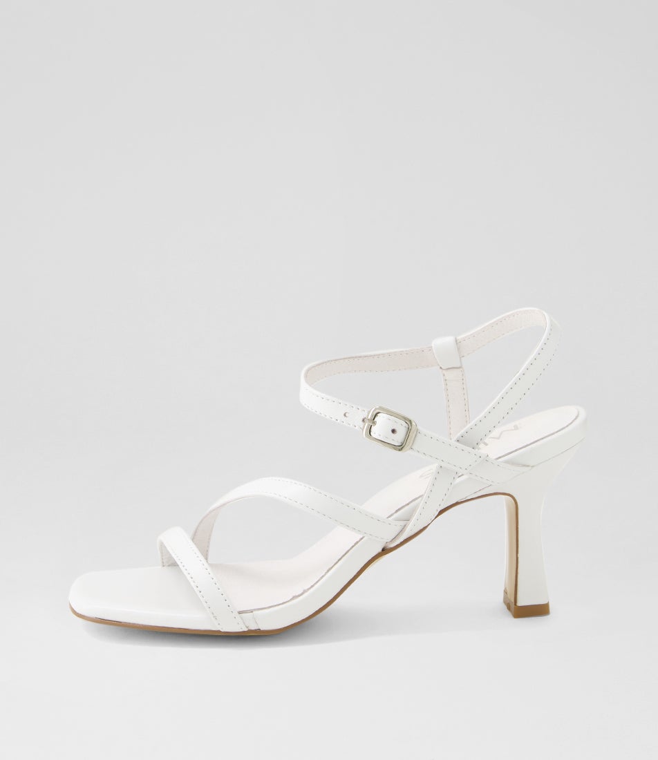 Tanty White Leather Sandals
