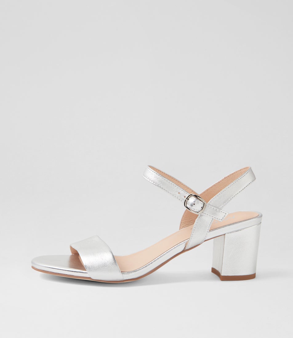 Galeo Silver Leather Sandals Galeo Silver Leather Sandals