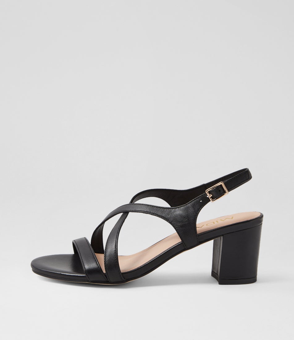 Genery Black Leather Sandals Genery Black Leather Sandals
