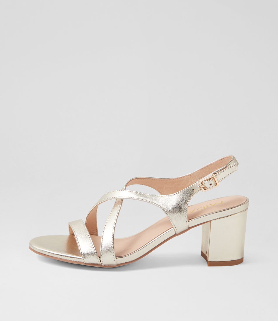 Genery Gold Leather Sandals