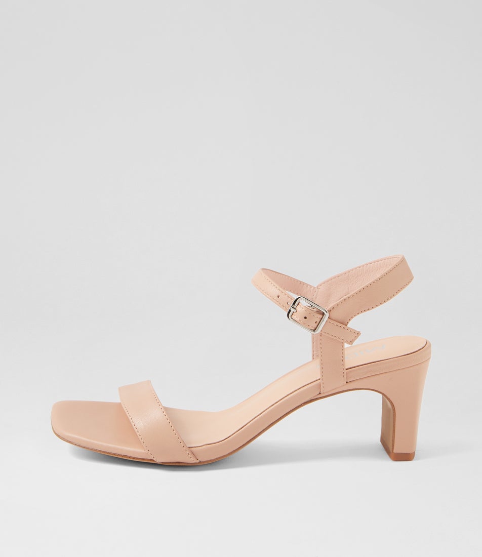 Haspel Nude Leather Sandals