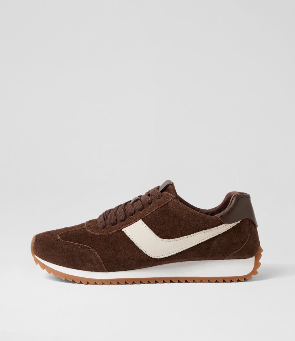 Donnie Choc Cream Suede Leather Sneakers Donnie Choc Cream Suede Leather Sneakers