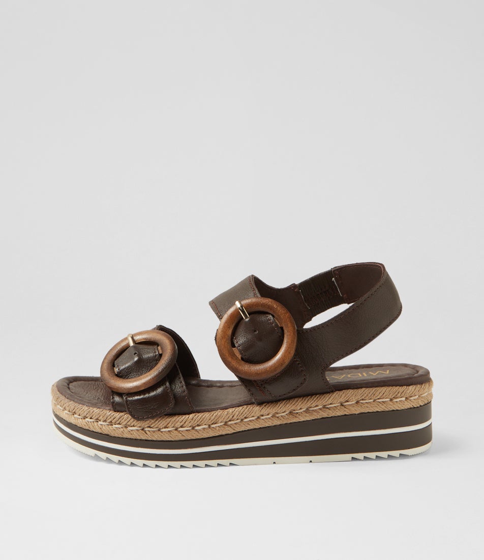 Ambian Choc Leather Sandals