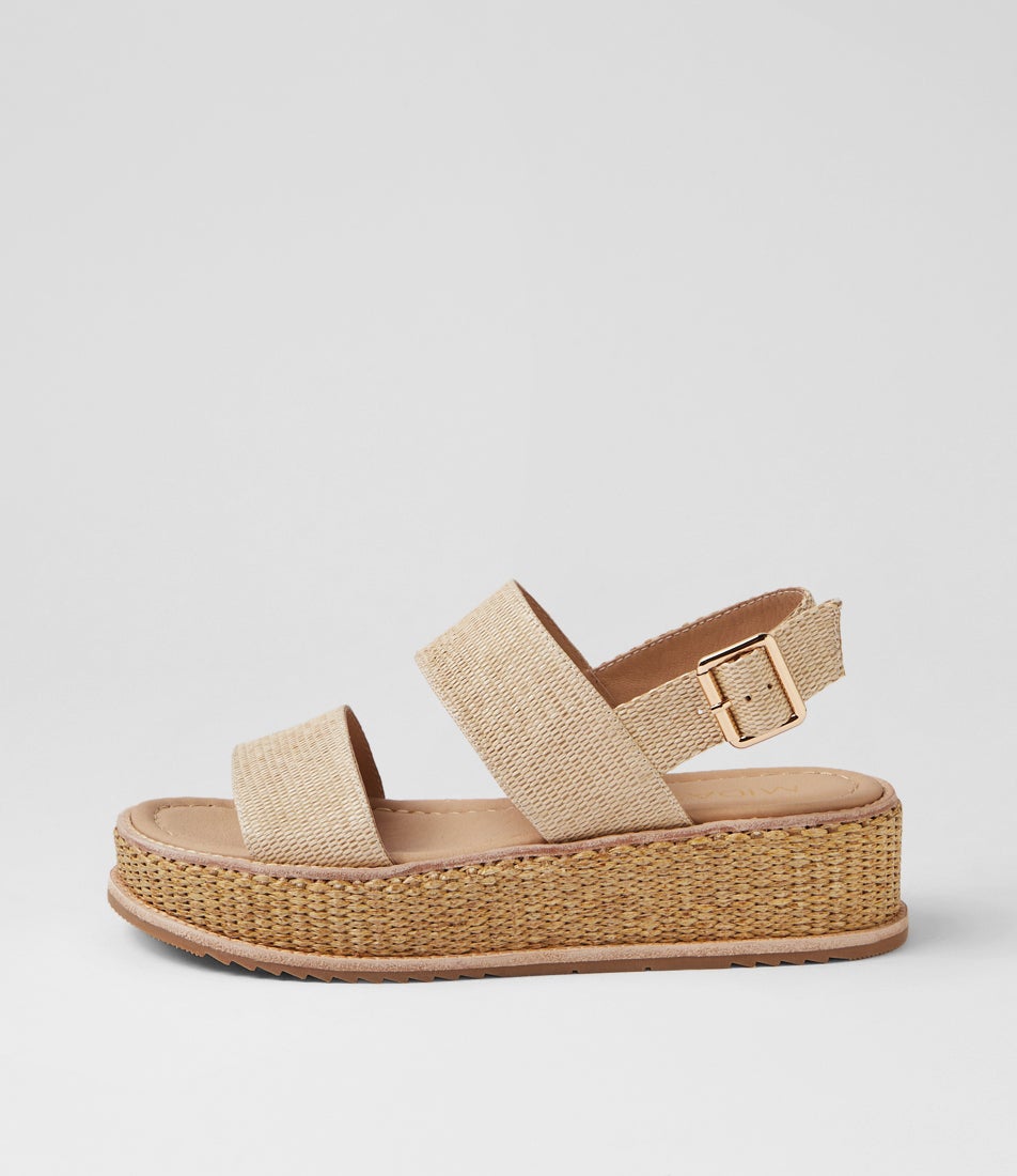 Vanya Natural Synthetic Raffia Sandals Vanya Natural Synthetic Raffia Sandals