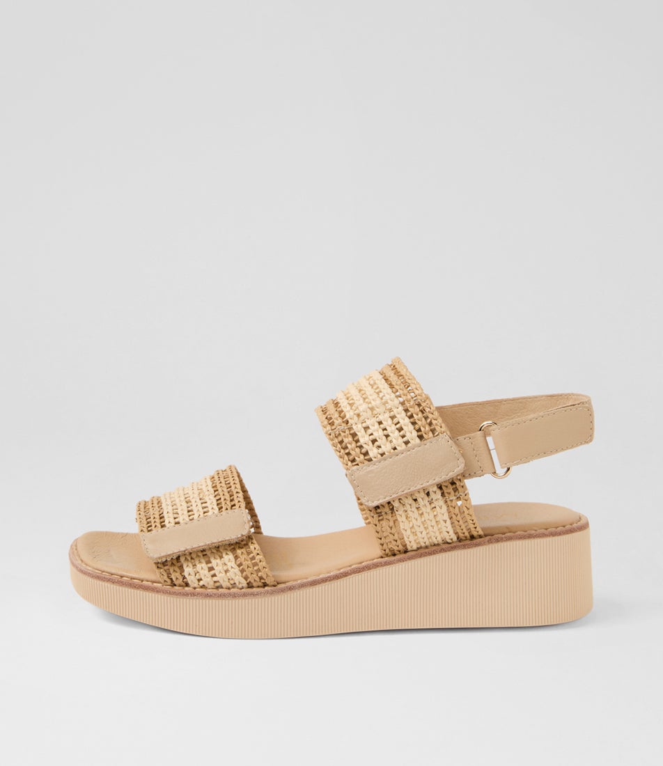 Tucker Coffee Natural Fabric Sandals Tucker Coffee Natural Fabric Sandals