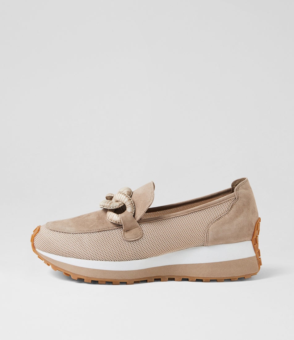 Sloanie Taupe Suede Mesh Sneakers