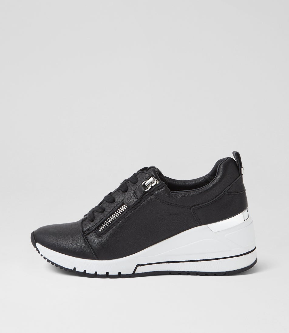 Pimms Black Silver Leather Sneakers Pimms Black Silver Leather Sneakers