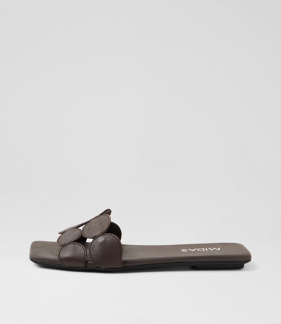 Eska Choc Leather Slides Eska Choc Leather Slides