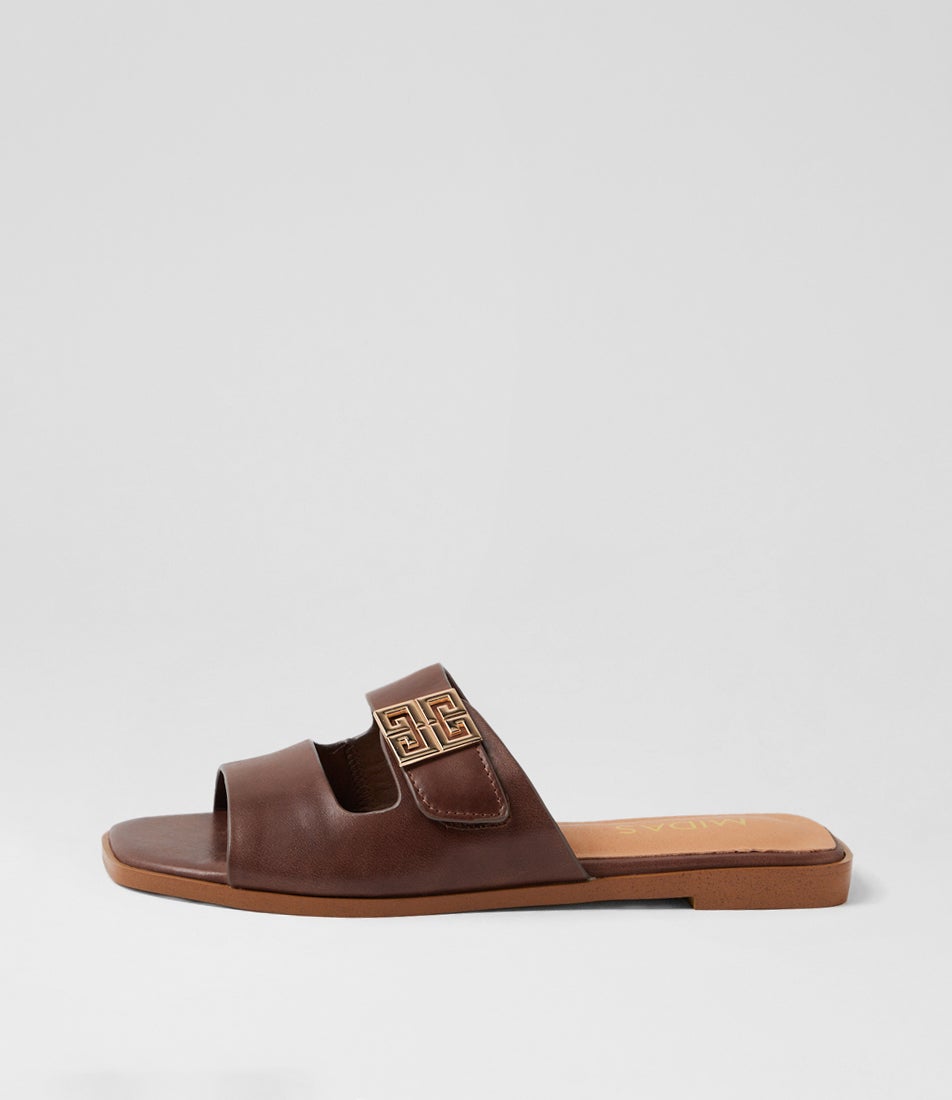 Lassal Choc Leather Slides Lassal Choc Leather Slides