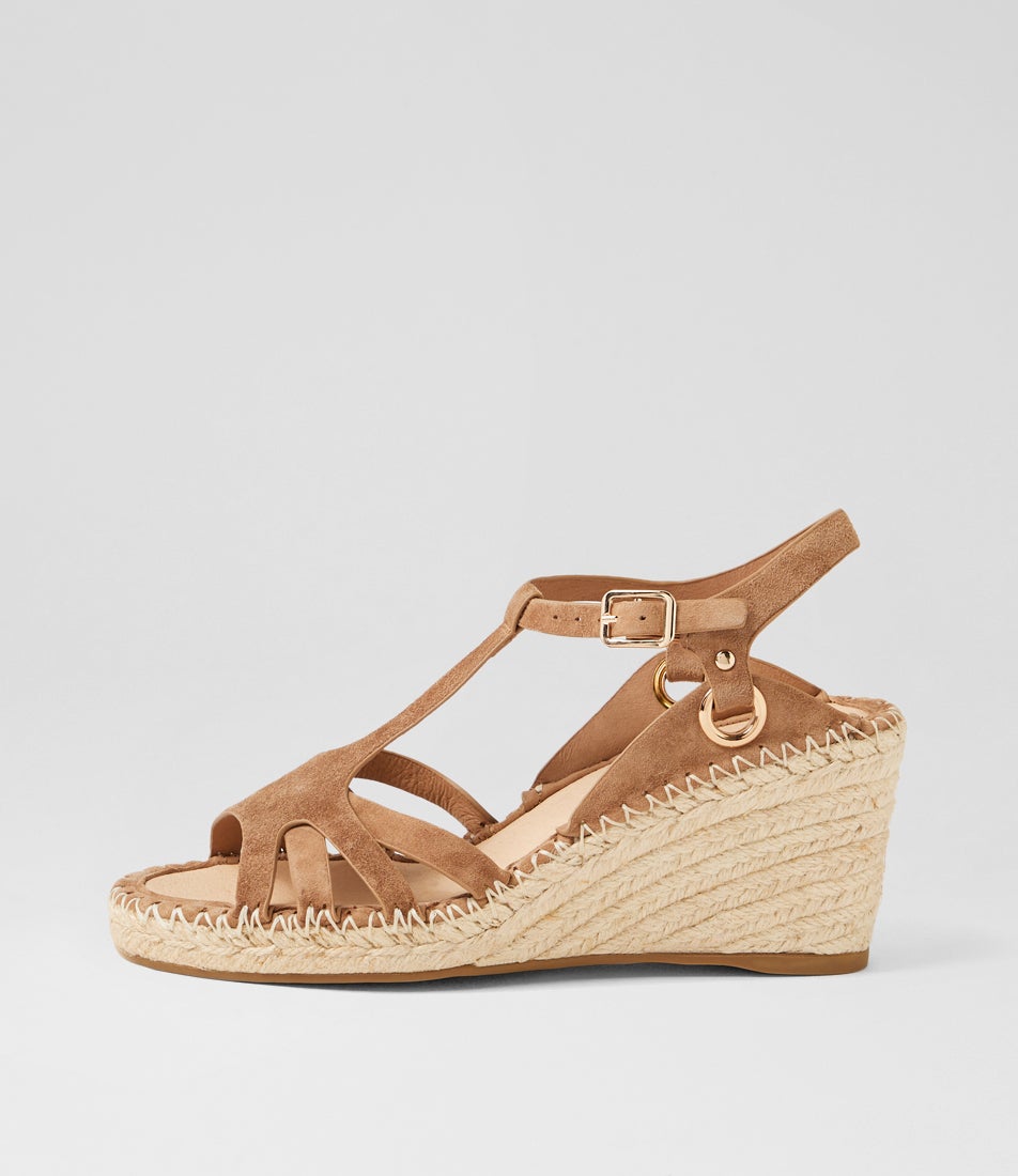 Glori Light Choc Suede Sandals
