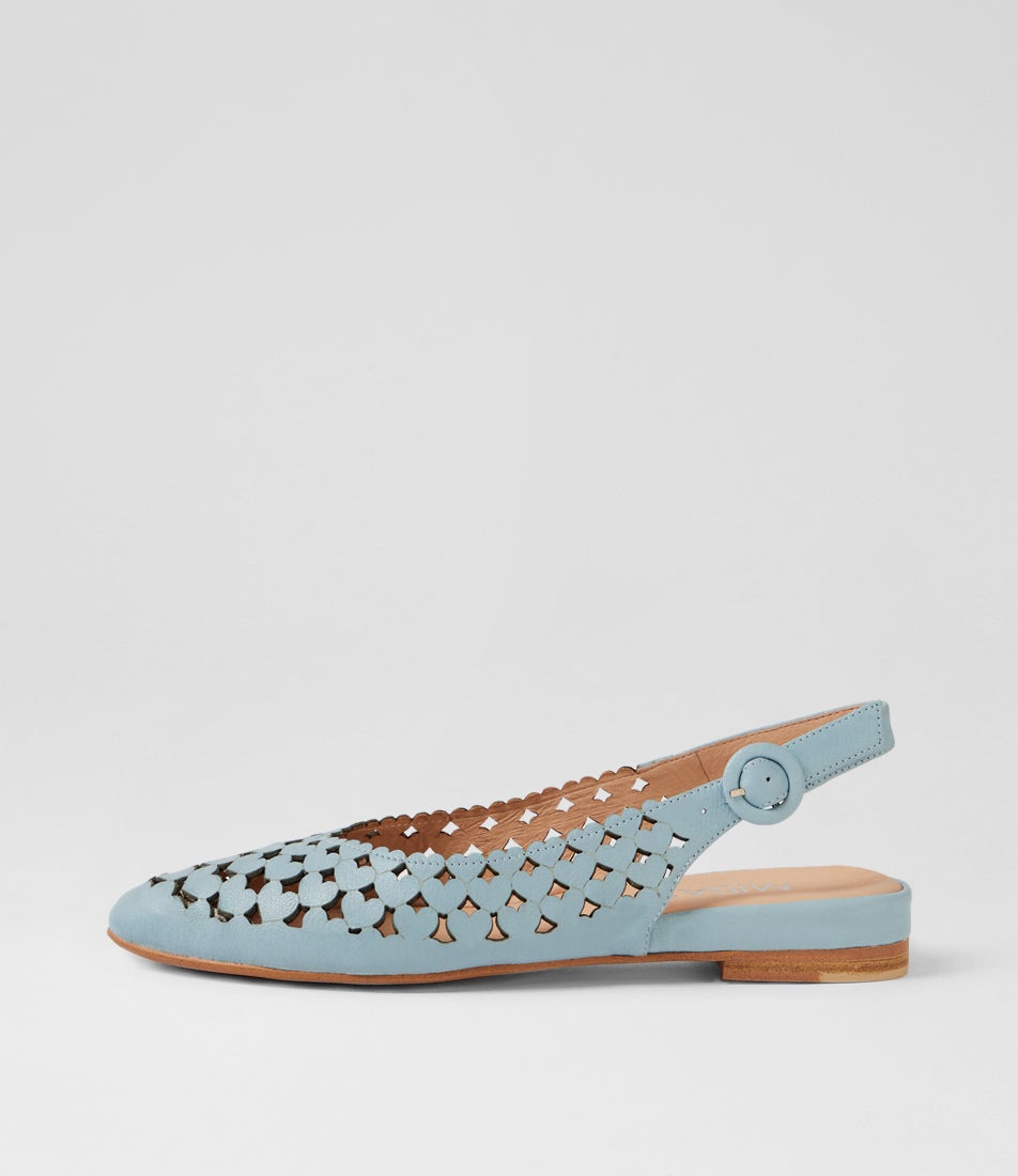 Felux Denim Leather Flat Shoes