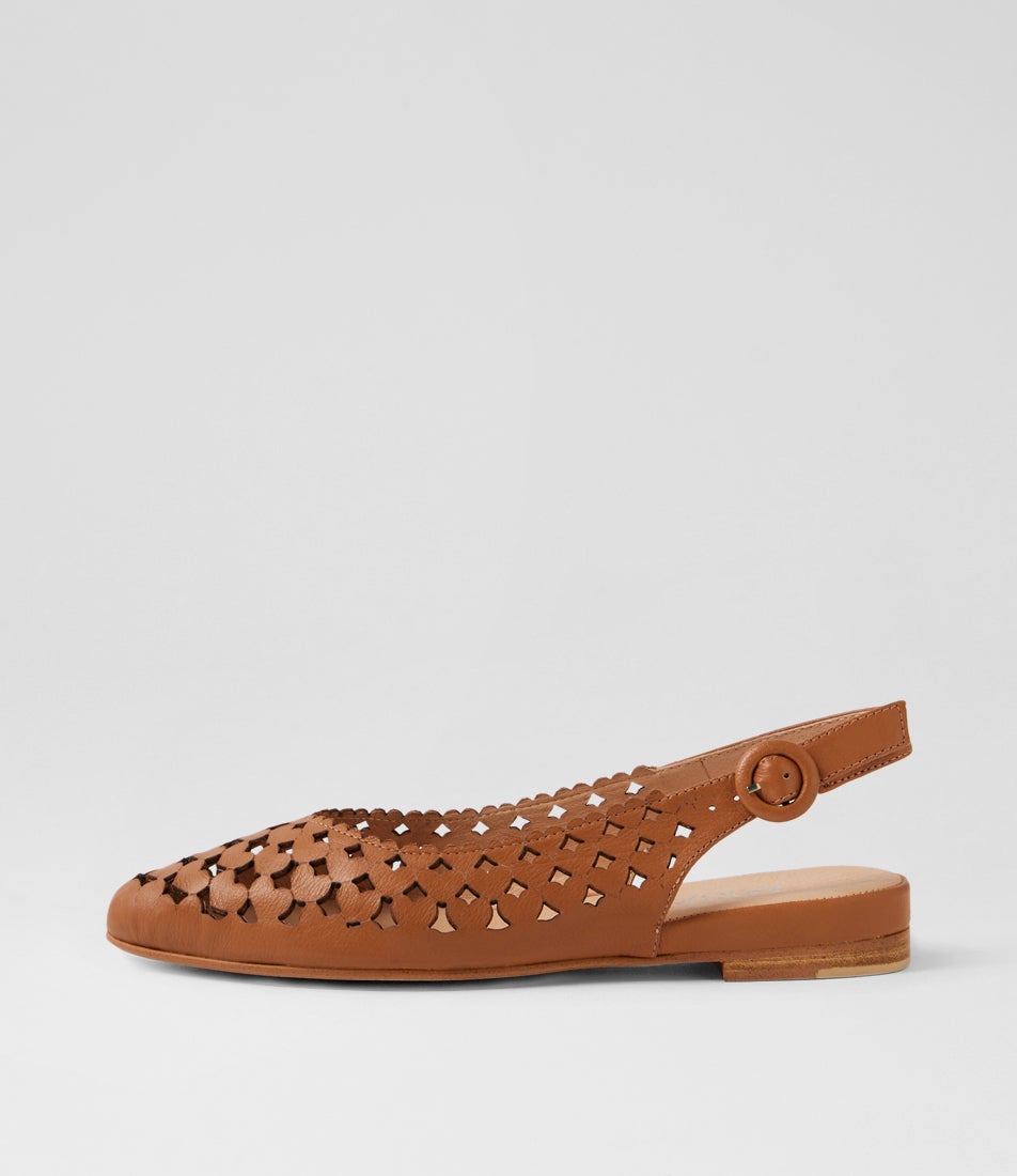 Felux Dark Tan Leather Flat Shoes Felux Dark Tan Leather Flat Shoes