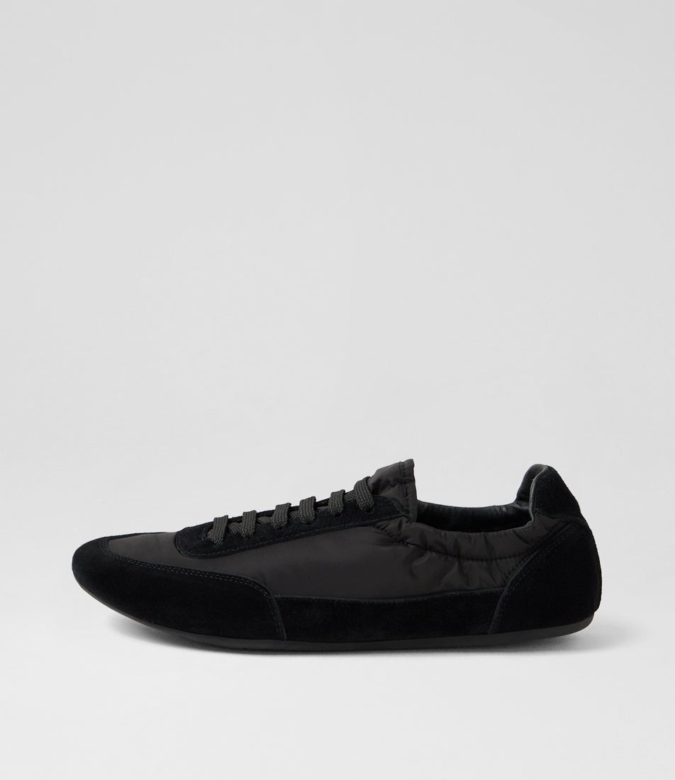Brisk Black Suede Fabric Sneakers Brisk Black Suede Fabric Sneakers
