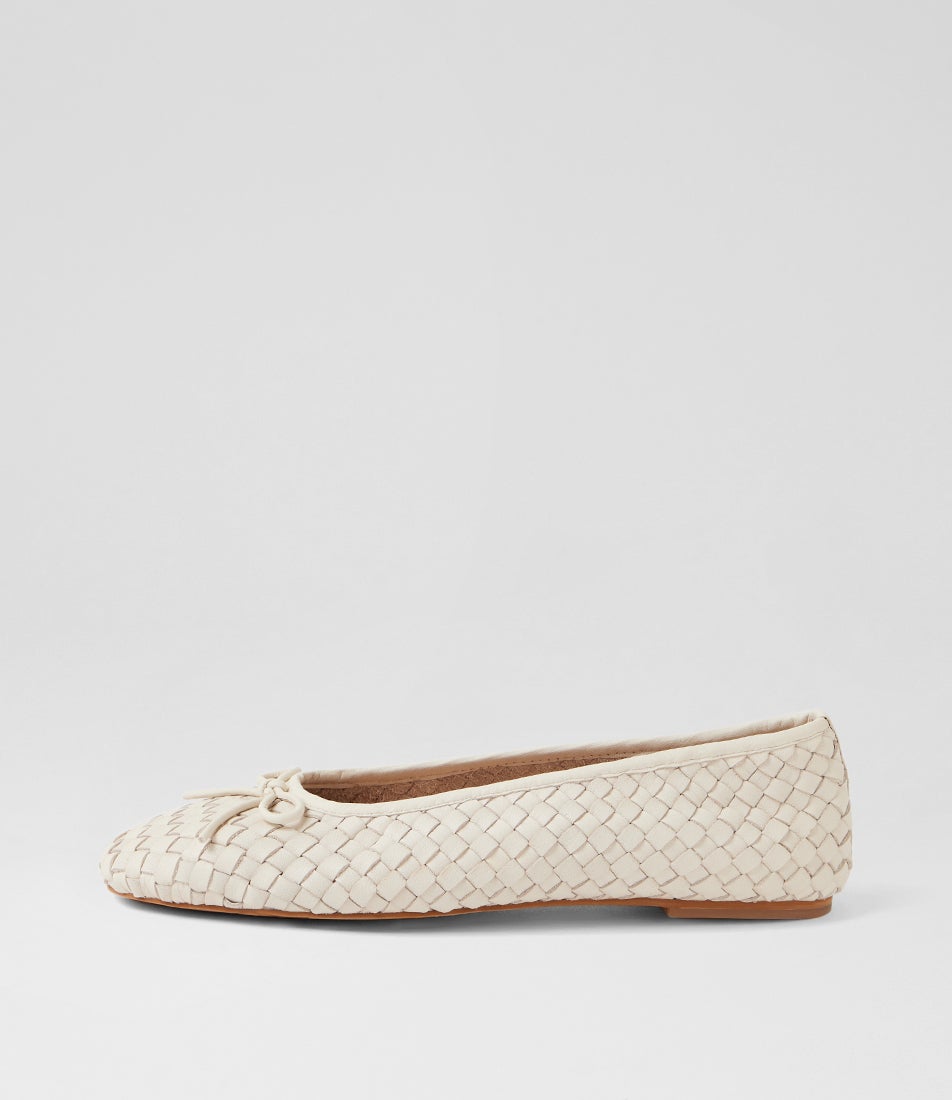 Mico Cream Leather Ballet Flats
