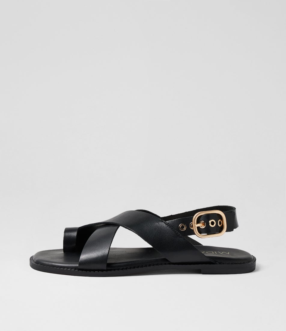 Hallo Black Leather Thongs