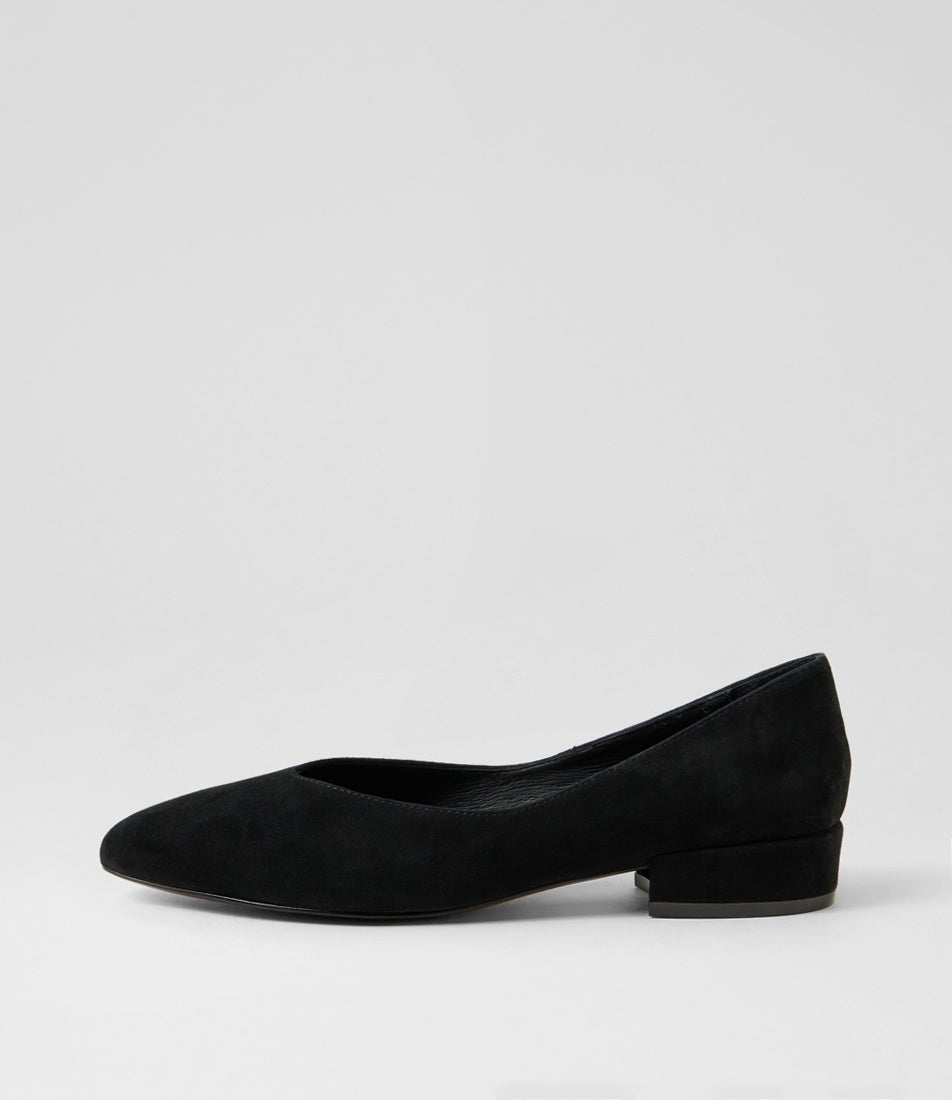 Eneska Black Suede Flat Shoes Eneska Black Suede Flat Shoes