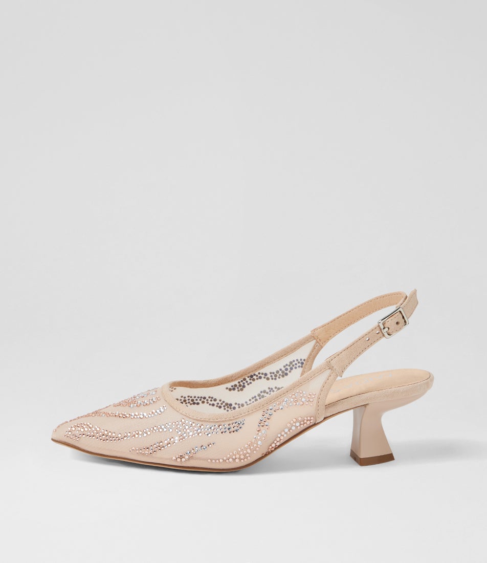 Lush Nude Fabric Heels