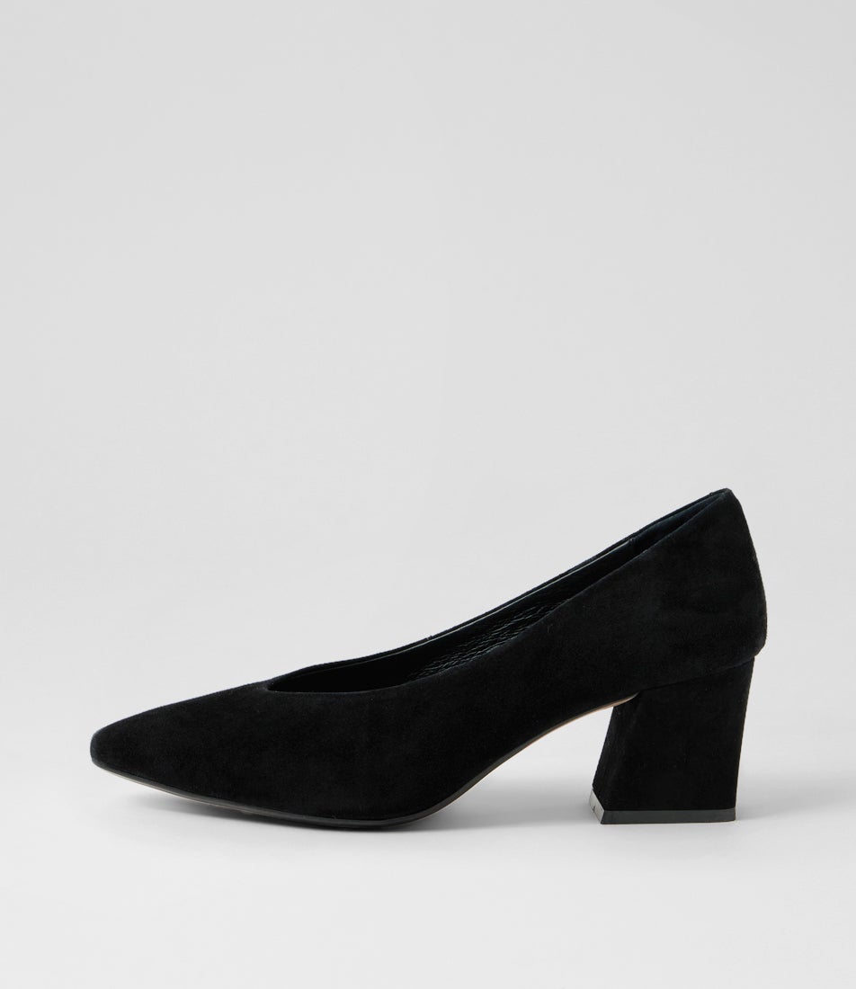 Mosko Black Suede Pump Heels Mosko Black Suede Pump Heels