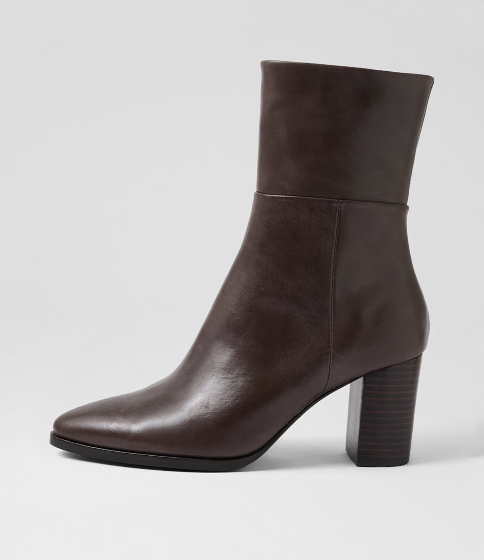Askin Choc Leather Calf Boots Askin Choc Leather Calf Boots