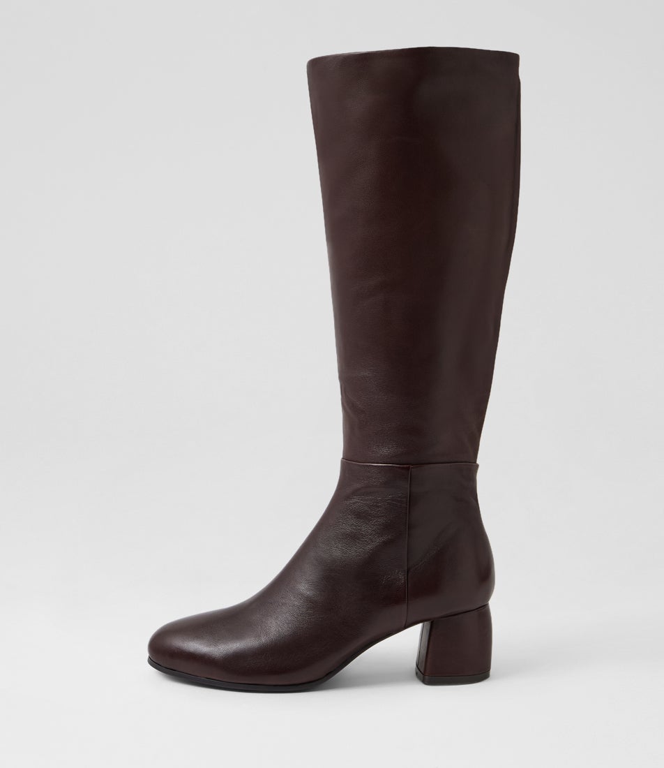 Fiddel Choc Leather Knee High Boots Fiddel Choc Leather Knee High Boots