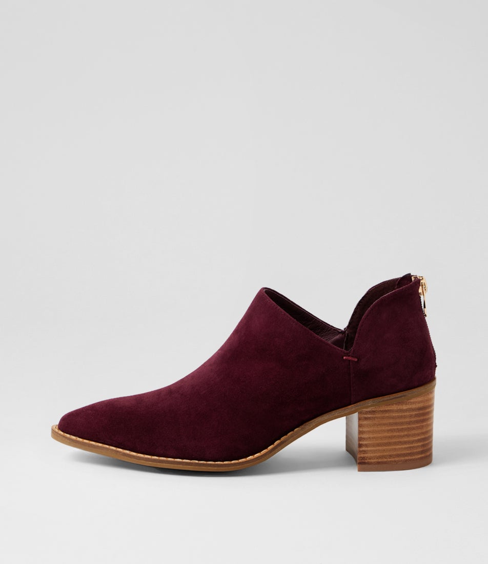 Fuego Burgundy Suede Ankle Boots Fuego Burgundy Suede Ankle Boots